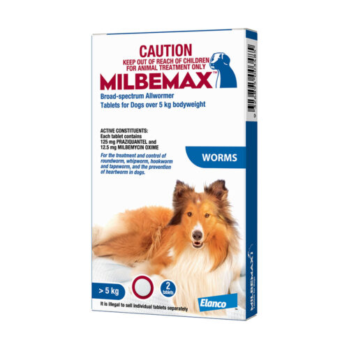 Milbemax Allwormer Tablets for Dogs (5-25kg) - 2 Pack