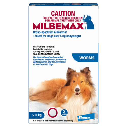 Milbemax Allwormer Tablets for Dogs (5-25kg) - 2 Pack