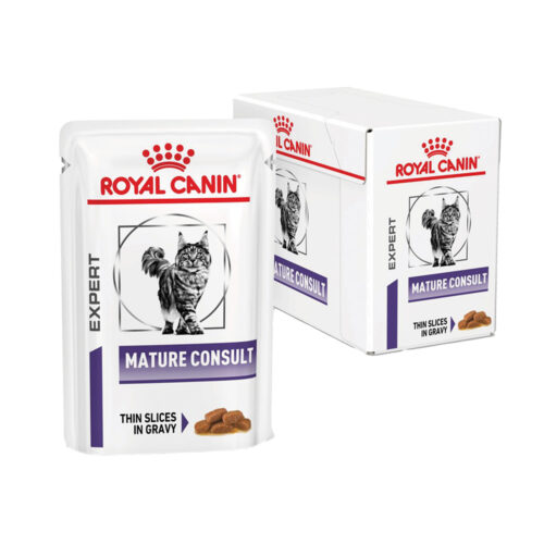 Royal Canin Vet Diet Feline Mature Consult Wet Cat Food 12 x 85g Pouches